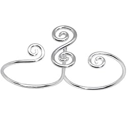 Sterling Silver 925 Scroll Double Toe Ring