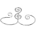 Sterling Silver 925 Scroll Double Toe Ring