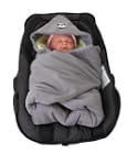 Babyschalendecke grau/gr�n mit Applik...