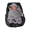 Babydecke f�r die Babyschale grau mit gr�n von HEBA-Germany