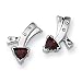 Garnet and Diamond Sterling Silver Earrings