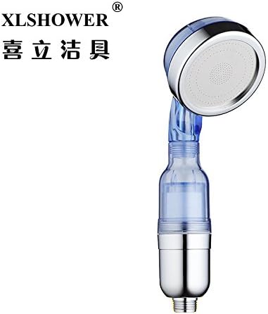 XLSHOWER Filtered Hand Held Shower Head Filtration, High Pressure Rainfall Spa Water Saving, Negative Ionic Ion Flow Filter Handheld Shower head. Purifies Water, Remove Chlorine