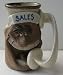 Mark Hines Creations: Comical Sales Collectors Ceramic Face Mug Cup - Has a face molded into mug with the telephone as the mug handle and the word Sales on top - NOT DESIGNED FOR DRINKING, ONLY DECORATION - 5 1/4 inches tall x 4 inches wide - Collectible