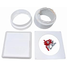 FIRST4SPARES VENT KIT For UNIVERSAL Cooker Hoods - Replacement WHITE WALL 125MM VENT KIT 5 INCH