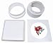 from UNIVERSAL FIRST4SPARES VENT KIT For UNIVERSAL Cooker Hoods - Replacement WHITE WALL 125MM VENT KIT 5 INCH