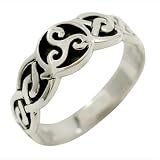 Celtic Triple Spiral - Sterling Silver Ring