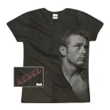 James Dean - Rebel Washed Ladies Fitted T-Shirt - Medium