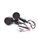 Black+Red Bullet Grid Turn Signals Indicator Light For Universal Motorcycles
