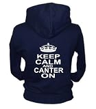 Keep Calm and Canter on' Navy Zip Up hoodie