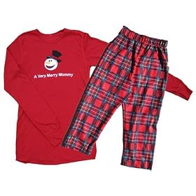 Buy A VERY MERRY MOMMY Snowman Christmas Holiday Pajamas for Women by Footsteps Clothing