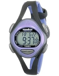 Timex Womens T5E511 Ironman Sleek 50-Lap Gray/Purple Resin Strap Watch