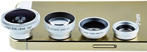 ES Trader 3 In 1 Camera Set Fish Eye Wide Angle Macro Lens +Clip For Smart Phone & iPhone (Silver)