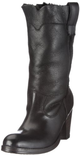 Buffalo London 1005 W 01 COW MONTONE 121267, Damen Stiefel, Schwarz (BLACK 01), EU 39