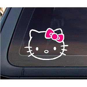 Hello-Kitty-with-PINK-BOW-Car-Decal-Sticker