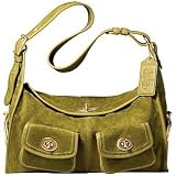 Coach Suede Haversack Shoulder Handbag Bag Tote 12797 Green