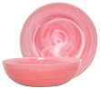Colorful Art Glass Rose Veggie Bowl 9 1/4"D, 2 3/4"H