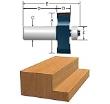 BOSCH 85614MC 1-1/2-Inch Diameter 1/2-Inch Cut Carbide Tipped Rabbeting Router Bit 1/4-Inch Shank With Bearing