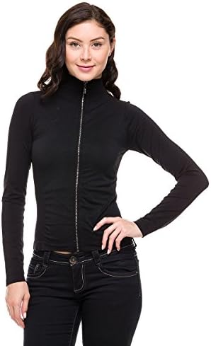 Cali Chic Junior's Seamless Mock Neck Zipper up Jacket New! HOT Seller! (small)