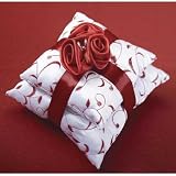 Review Yacanna  / Red and White Two Tier Wedding Ring Pilllow