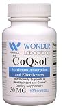 Coenzyme Q10 CoQsol ® CoQsol® is a proprietary formula of Coenzyme Q10 from Wonder Laboratories that supports heart health, improves oral health and increases energy levels - 120 softgels #3682