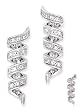 Pave-Set C.Z. Diamond Swirl (.925) S/S Earrings