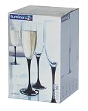 Luminarc - 9229491 - Lot De 4 Flûtes - Domino Noir - 17 Cl