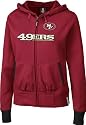 San Francisco 49ers Women's Chant Red Full Zip Hooded Sweatshirt