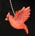 RED CARDINAL bird CEILING FAN PULL fanpull chain decor