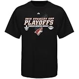 NHL Majestic Phoenix Coyotes Black 2010 Stanley Cup Playoffs All for Victory T-shirt (X-Large)