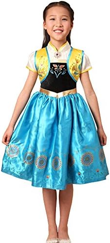 New 2015 Disguise Princess Anna Dress Costume for Girls 2-9 Years (130)