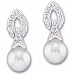 14kt White Gold Fantastic Cultured Pearl and Diamond Earrings