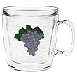 Grapes (Purple) 12 oz Insulated Coffee Mug, Clear