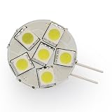 Disc Type G4 Base Side Pin 6 SMD LED 10 - 30 Volt Ac/dc Under Counter Light Bulb Replacemnt For RV Camper Trailer Boat Marine Warm White, 1106ww