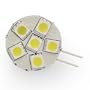 Disc Type G4 Base Side Pin 6 SMD LED 10 - 30 Volt Ac/dc Under Counter Light Bulb Replacemnt For RV Camper Trailer Boat Marine Bright White, 1106WH