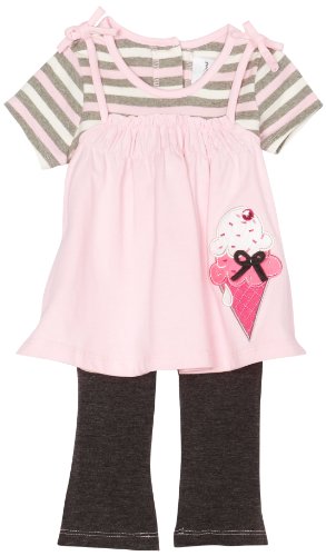 Rare Editions Baby-Girls Infant Ice Cream Cone Legging Set