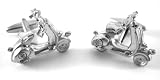 Chrome Vespa Scooter Cufflinks w/Gift Box