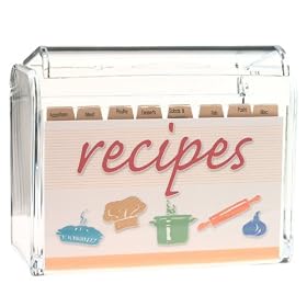 Recipe Box (Clear) (5.75W X 3.25D X 4.25H) by U.S. Acrylic