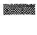 lovemyfabric Cotton White Polka Dots/Spots Design Kitchen Curtain Valance Window Treatment-Black
