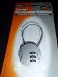 luggage combination padlock, resettable 3 number combination