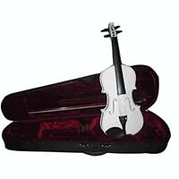 Full Size Violin 4 x 4 With Case - White
