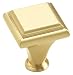 Amerock BP26131-O74 Manor Knob 1-Inch Diameter, Brushed Brass