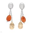 Made in Italy Attractive Earrings With 6.20ctw Genuine Chalcedonies Crafted in 14K/925 Gold plated Silver. Total item weight 10.1g Length 56mm