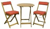Ivena International IVN00021 RED Red Three-Piece Bistro Set