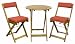 Ivena International IVN00021 RED Red Three-Piece Bistro Set
