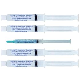 Professional 35% Teeth Whitening Gels - 4 Large 10ml Gels of Optimized Formula Plus New FCP Anti-Cavity, Remineralizing Gel By Watts Power White /40ml