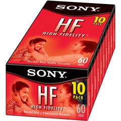 Sony 10C60HFL 60-Minute HF Cassette Recorders (10-Brick)