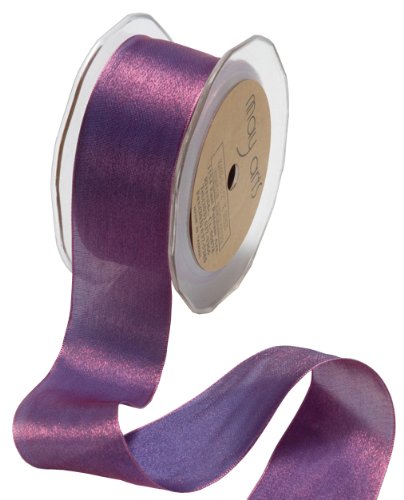 May Arts 1/4-Inch Wide Ribbon, Pink and Purple Iridescent