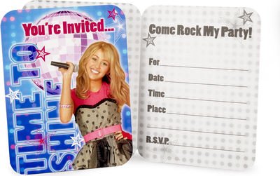 Hannah Montana - Rock the Stage Invitations (8 count)