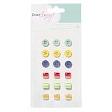 American Crafts Dear Lizzy Lucky Charm Adhesive Buttons & Shapes