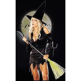Rhinestone Witch - Women's Sexy Witch Costume Lingerie Outfit